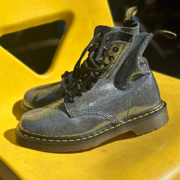 Dr. Martens Shoes - Dr. Martens Pascal  Sparkly Combat Boot US Size 7 EU 38
